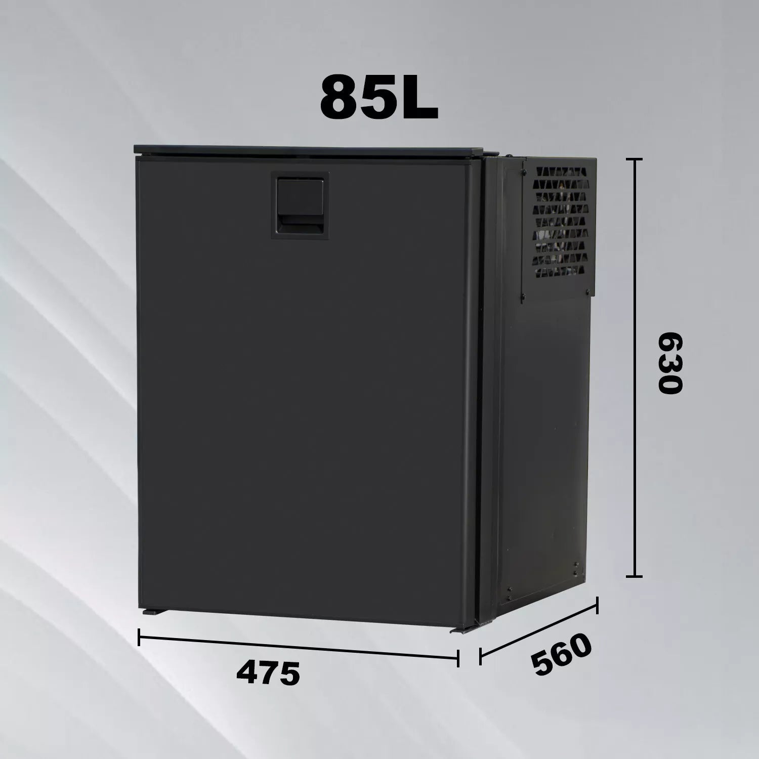 Refrigerador de compresor Smad 85L 12V/24V – Portátil y eficiente para autocaravanas, furgonetas, barcos y camiones

